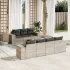 Set mobilier de grădină cu perne, 8 piese, negru, poliratan GartenMobel Dekor