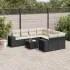 Set mobilier de grădină cu perne, 9 piese, negru, poliratan GartenMobel Dekor