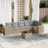 Set canapele de grădină cu perne, 7piese gri deschis poliratan GartenMobel Dekor