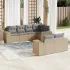 Set canapele de grădină cu perne, 7piese gri deschis poliratan GartenMobel Dekor