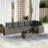 Set canapele de grădină cu perne, 7piese gri deschis poliratan GartenMobel Dekor
