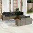 Set canapele de grădină cu perne, 7piese gri deschis poliratan GartenMobel Dekor