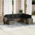 Set canapele de grădină cu perne, 7piese gri deschis poliratan GartenMobel Dekor