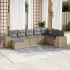 Set canapele de grădină, 8 piese, cu perne, bej, poliratan GartenMobel Dekor