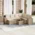 Set mobilier de grădină cu perne, 8 piese gri deschis poliratan GartenMobel Dekor