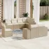 Set canapele de grădină cu perne, 8 piese, gri, poliratan GartenMobel Dekor