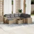 Set mobilier de grădină cu perne, 8 piese gri deschis poliratan GartenMobel Dekor