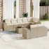 Set canapele de grădină, 9 piese, cu perne, gri, poliratan GartenMobel Dekor