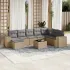 Set canapele de grădină, 9 piese, cu perne, gri, poliratan GartenMobel Dekor