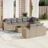 Set canapele de grădină, 9 piese, cu perne, gri, poliratan GartenMobel Dekor