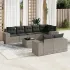 Set canapele de grădină, 9 piese, cu perne, gri, poliratan GartenMobel Dekor