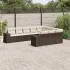 Set canapele de grădină cu perne, 10 piese, maro, poliratan GartenMobel Dekor
