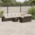 Set canapele de grădină cu perne, 10 piese, maro, poliratan GartenMobel Dekor
