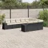 Set canapele de grădină cu perne, 10 piese, maro, poliratan GartenMobel Dekor