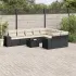 Set canapele de grădină cu perne, 10 piese, maro, poliratan GartenMobel Dekor