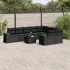 Set canapele de grădină cu perne, 10 piese, maro, poliratan GartenMobel Dekor