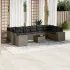Set canapele de grădină cu perne, 11 piese, maro, poliratan GartenMobel Dekor