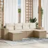 Set mobilier grădină cu perne, 6 piese, gri, poliratan GartenMobel Dekor