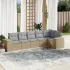 Set mobilier grădină cu perne, 6 piese, gri, poliratan GartenMobel Dekor