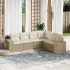 Set canapele de grădină cu perne, 6 piese gri deschis poliratan GartenMobel Dekor