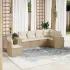 Set canapele de grădină cu perne, 6 piese gri deschis poliratan GartenMobel Dekor