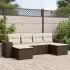 Set mobilier grădină cu perne, 6 piese, gri, poliratan GartenMobel Dekor