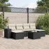 Set canapele de grădină cu perne, 7 piese, maro, poliratan GartenMobel Dekor