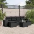 Set canapele de grădină cu perne, 7 piese, maro, poliratan GartenMobel Dekor