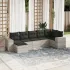 Set canapele de grădină cu perne, 7piese gri deschis poliratan GartenMobel Dekor