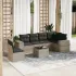 Set canapele de grădină cu perne, 7 piese, negru, poliratan GartenMobel Dekor