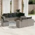 Set canapele de grădină cu perne, 8 piese, gri, poliratan GartenMobel Dekor