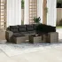 Set mobilier de grădină cu perne, 8 piese gri deschis poliratan GartenMobel Dekor