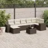 Set canapele de grădină cu perne, 8 piese, maro, poliratan GartenMobel Dekor