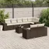 Set canapele de grădină, 9 piese, cu perne, gri, poliratan GartenMobel Dekor