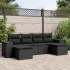 Set mobilier grădină cu perne, 6 piese, gri, poliratan GartenMobel Dekor