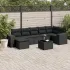 Set canapele de grădină cu perne, 8 piese, maro, poliratan GartenMobel Dekor