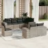 Set canapele de grădină cu perne, 8 piese, gri, poliratan GartenMobel Dekor