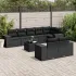Set canapele de grădină, 9 piese, cu perne, gri, poliratan GartenMobel Dekor