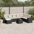 Set canapele de grădină, 9 piese, cu perne, gri, poliratan GartenMobel Dekor