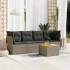 Set mobilier de grădină cu perne, 5 piese, negru, poliratan GartenMobel Dekor