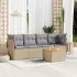 Set mobilier de grădină cu perne, 5 piese, negru, poliratan GartenMobel Dekor