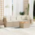Set mobilier de grădină cu perne, 5 piese, negru, poliratan GartenMobel Dekor