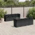 Set mobilier de grădină cu perne, 9 piese, negru, poliratan GartenMobel Dekor