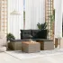Set mobilier de grădină cu perne, 5 piese, negru, poliratan GartenMobel Dekor