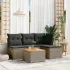 Set mobilier de grădină cu perne, 5 piese, negru, poliratan GartenMobel Dekor