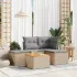 Set mobilier de grădină cu perne, 5 piese, negru, poliratan GartenMobel Dekor