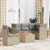 Set mobilier grădină cu perne, 6 piese, gri, poliratan GartenMobel Dekor
