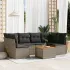 Set canapele de grădină, 7 piese, cu perne, gri, poliratan GartenMobel Dekor