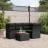 Set mobilier de grădină cu perne, 5 piese, negru, poliratan GartenMobel Dekor