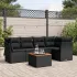 Set mobilier de grădină cu perne, 6 piese, negru, poliratan GartenMobel Dekor